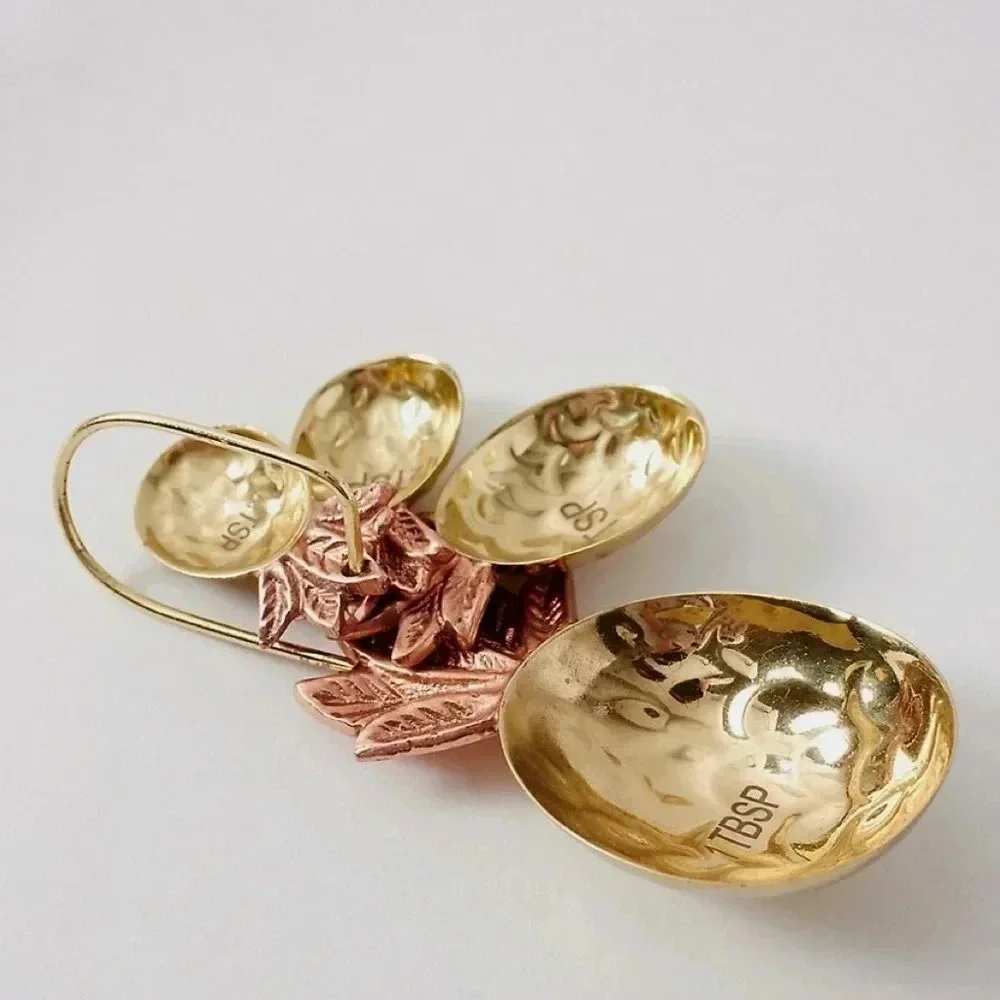 NWT Anthropologie Brass Pineapple Measuring Spoons